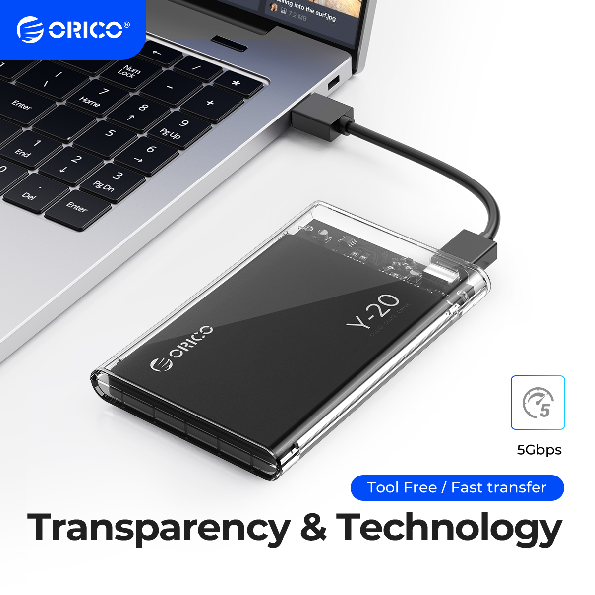 ORICO SATA to USB3.0 Hard Drive Enclosure 2.5 inch