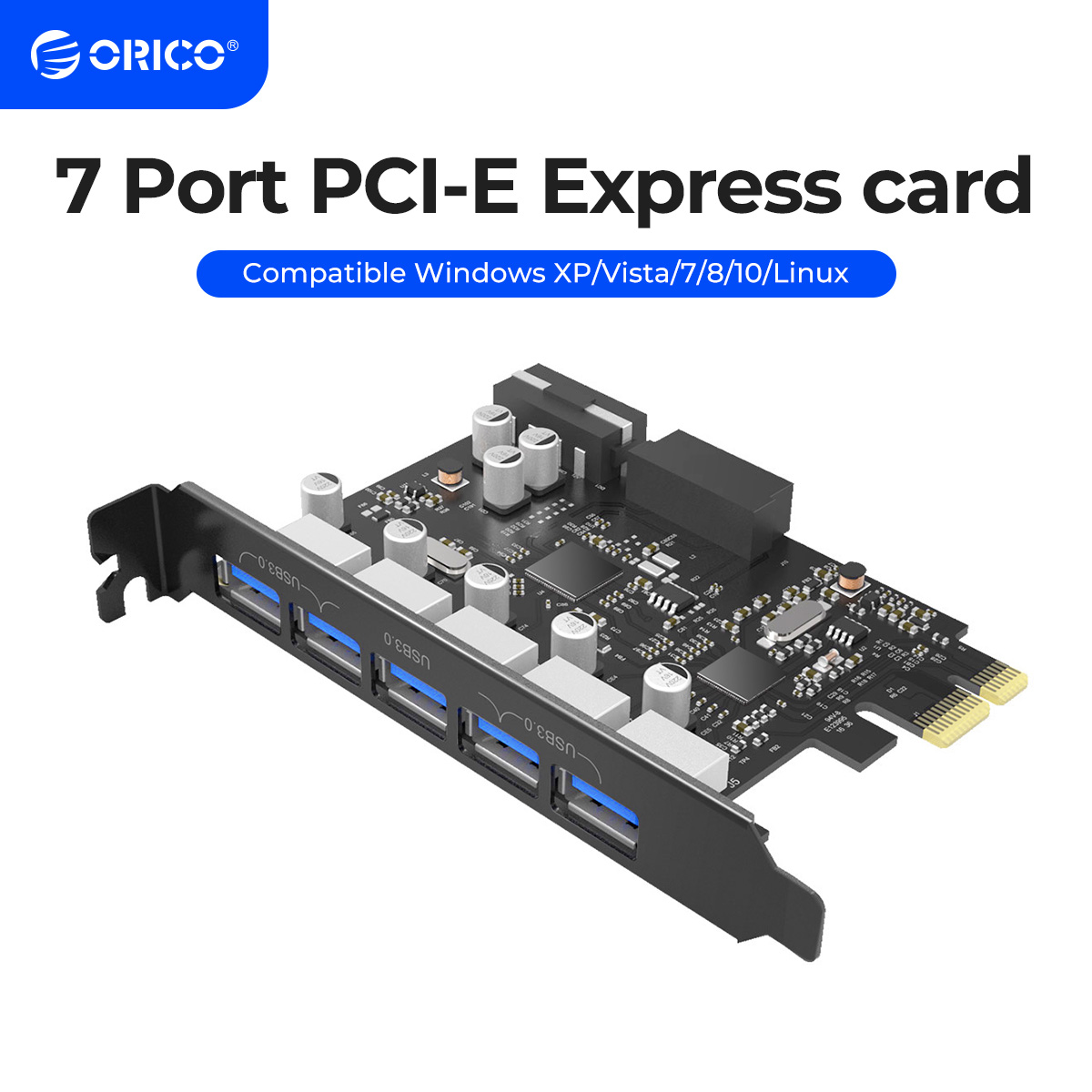 ORICO SuperSpeed 7 Port USB 3.0 PCI-E Express Card