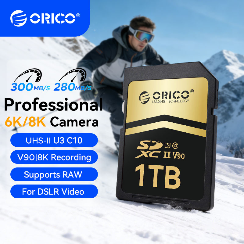 بطاقة ذاكرة ORICO الاحترافية SDXC UHS-II، C10، U3