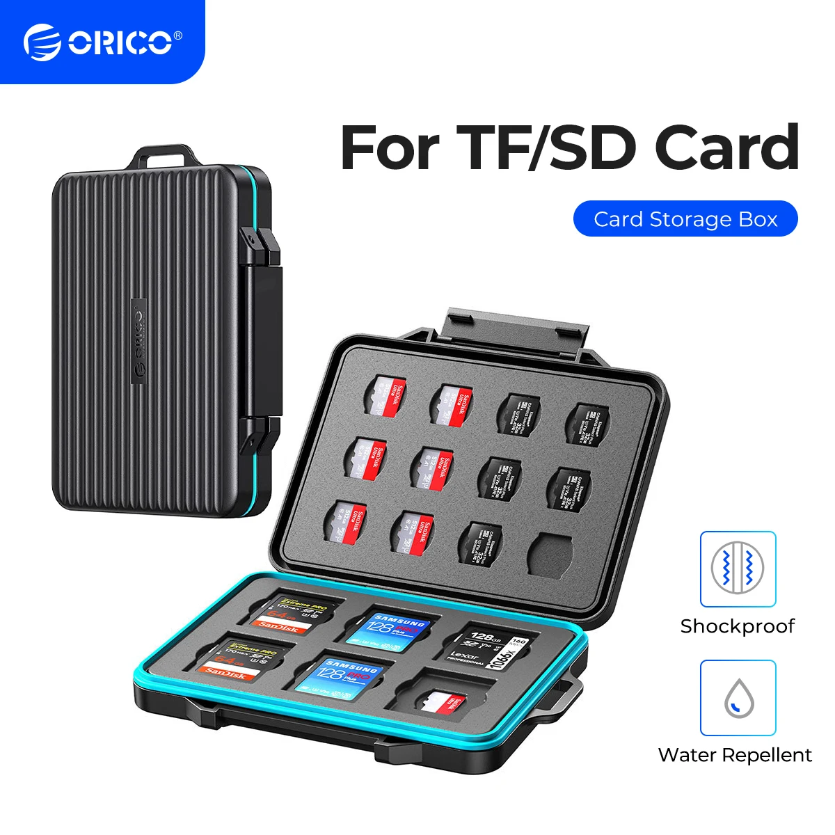 ORICO 12 Slots SD Card 12 Slots TF Card Waterproof