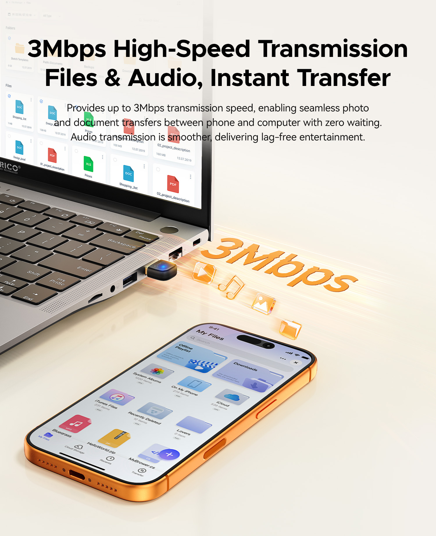 ORICO Dual Mode 6.0 Wireless WiFi Adapter Bluetooth
