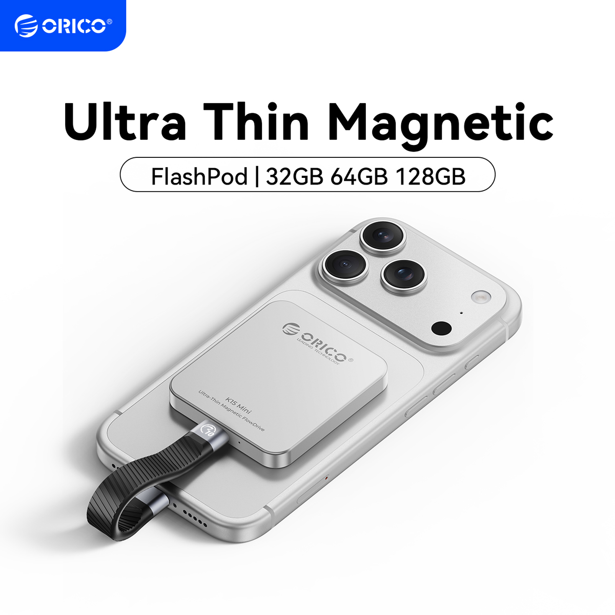 ORICO Mini Magnetische Externe SSD FlashPod voor iPhone