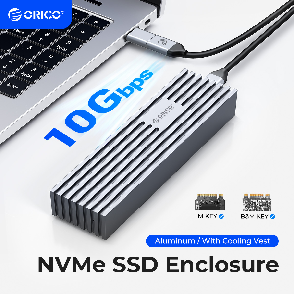 ORICO M2 NVMeケース 10Gbps M.2 - USB Type C 3.1 SSD