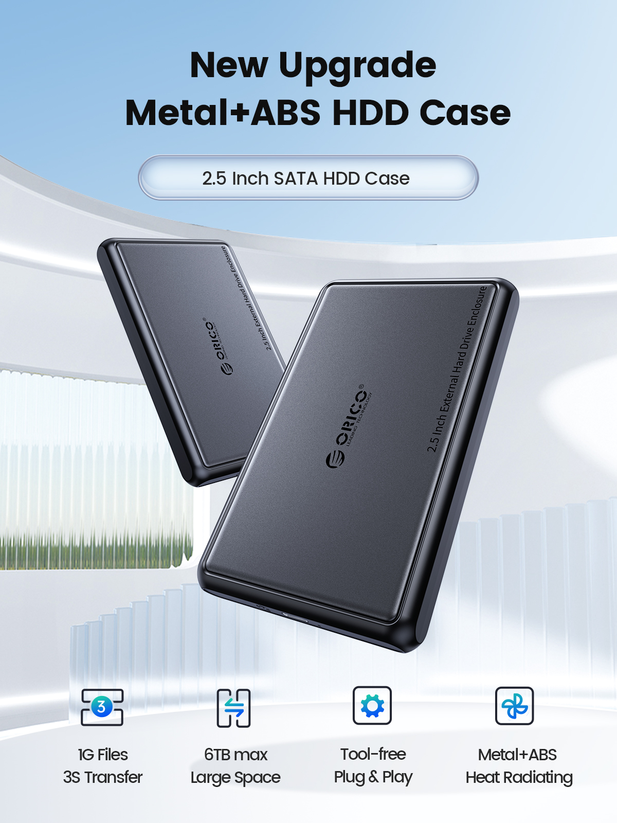 ORICO 2,5 inch externe HDD-behuizing 5 Gbps SATA naar