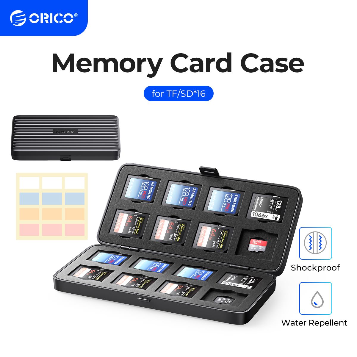 Porta schede Micro SD ORICO con 16 slot per schede di