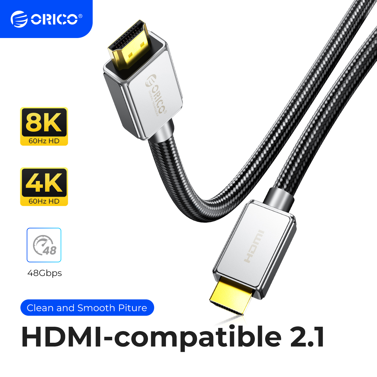 ORICO ORICO 8K@60Hz HDMI-compatible 2.1 Cable 48Gbps