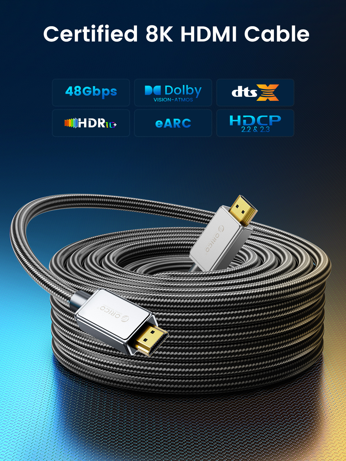 ORICO ORICO 8K@60Hz HDMI-compatible 2.1 Cable 48Gbps