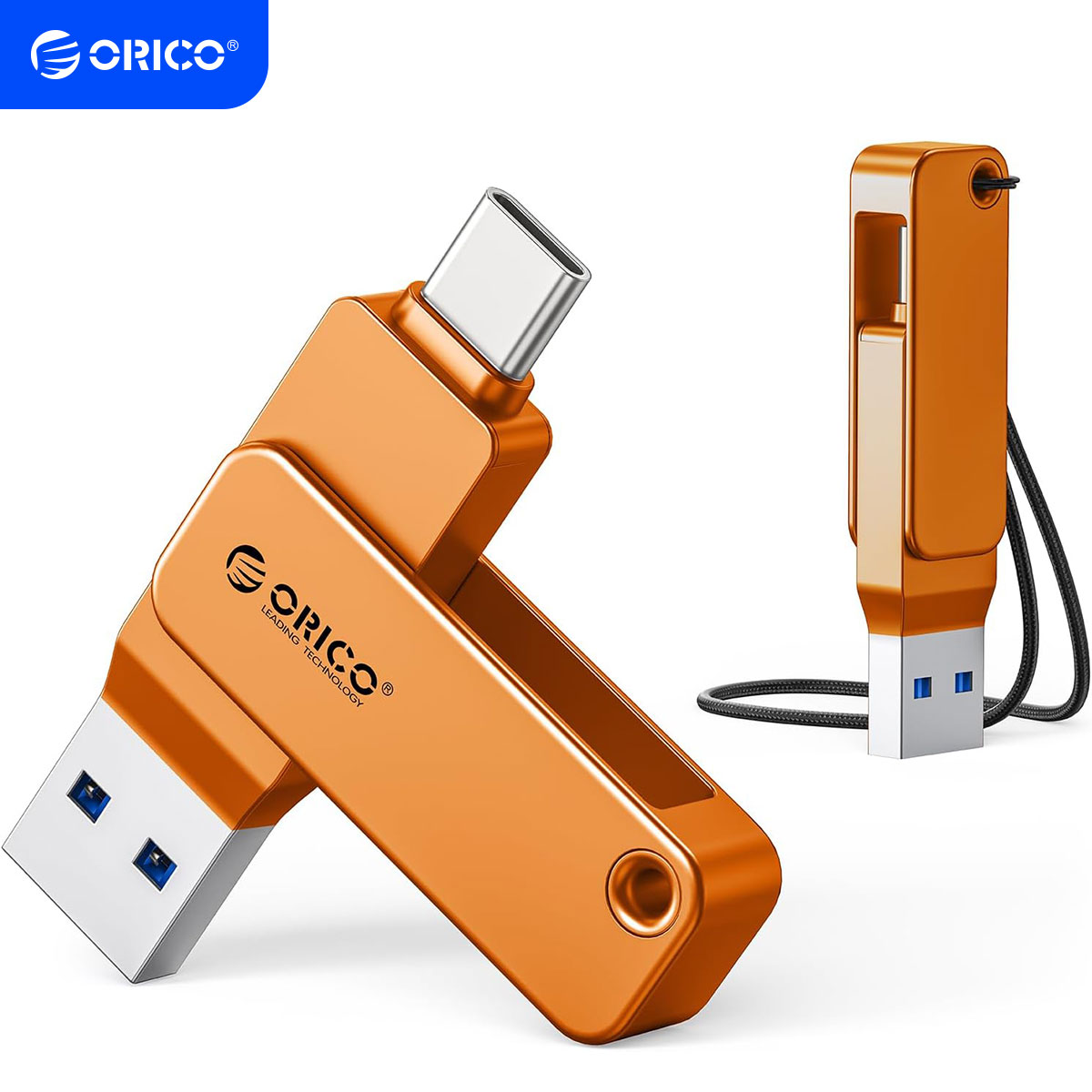 ORICO ڈوئل USB فلیش ڈرائیو USB-C اور USB-A منی تھمب