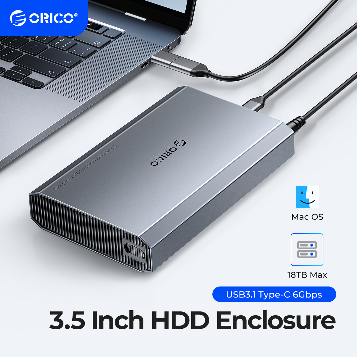 ORICO 3,5" kućište za tvrdi disk 6 Gbps Type-C s