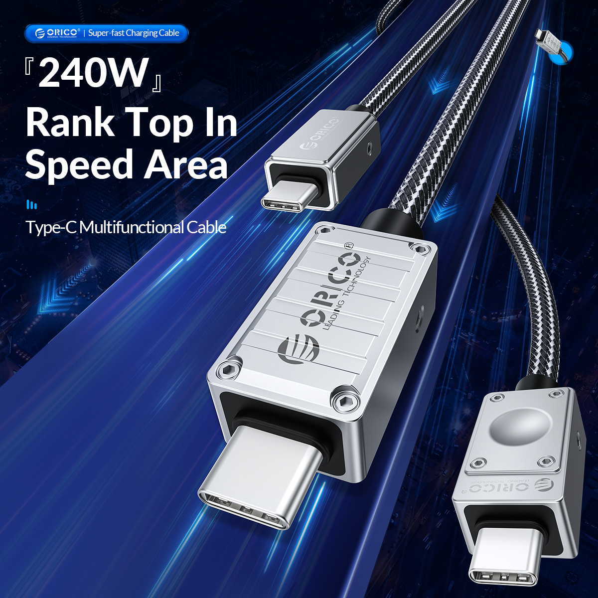 ORICO 40Gbps USB4 C to C Cable, 240W Fast Charging