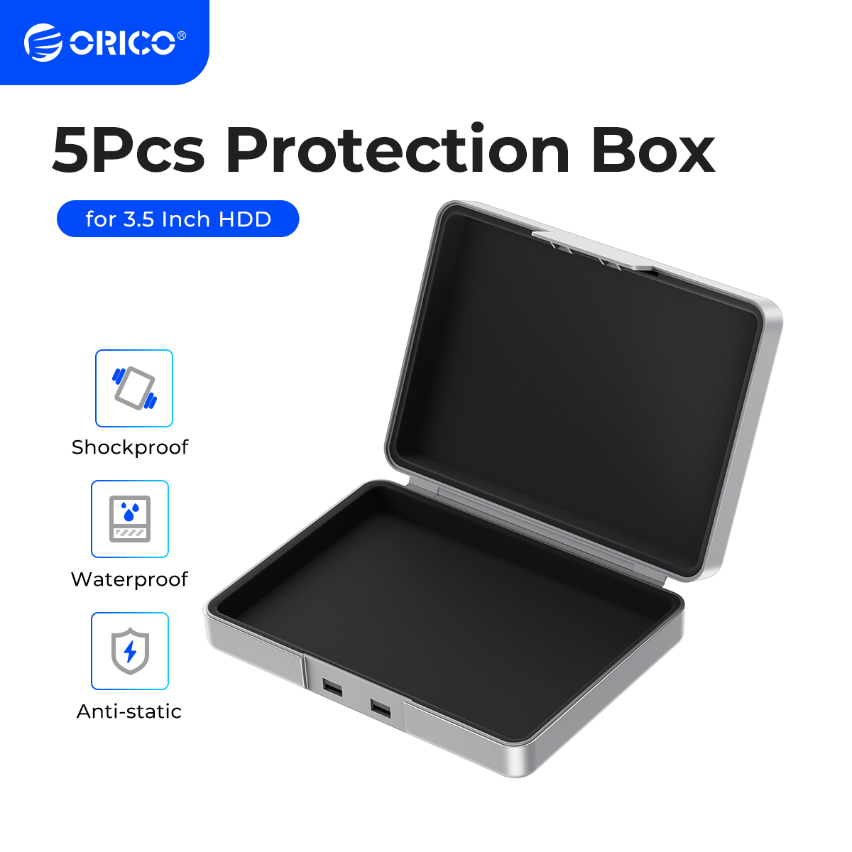 ORICO 3,5-tommers HDD-beskyttelsesboks Vanntett