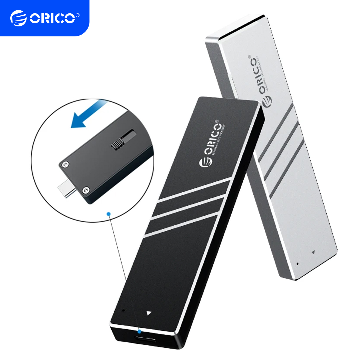 ORICO 10Gbps M2 NVMe SSD кућиште са увлачивим поклопцем