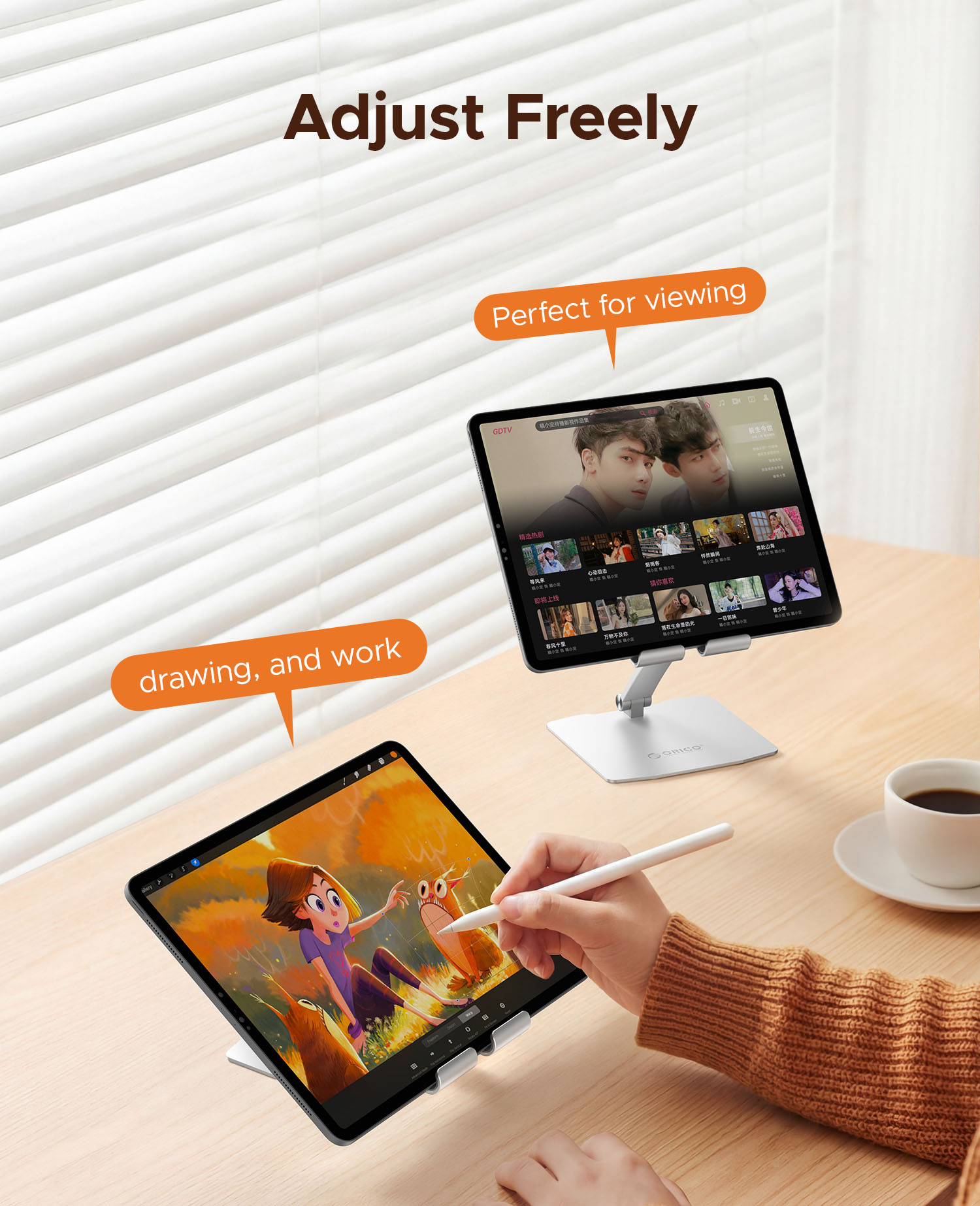ORICO Multi-angle Adjustable Aluminum Tablet