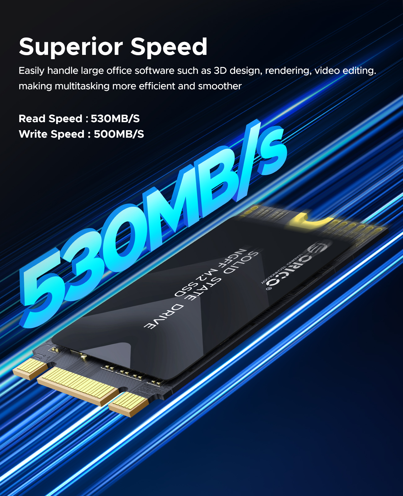 כונן SSD ORICO M.2 SATA3.0 2242 TLC NAND SATA III 6Gbps