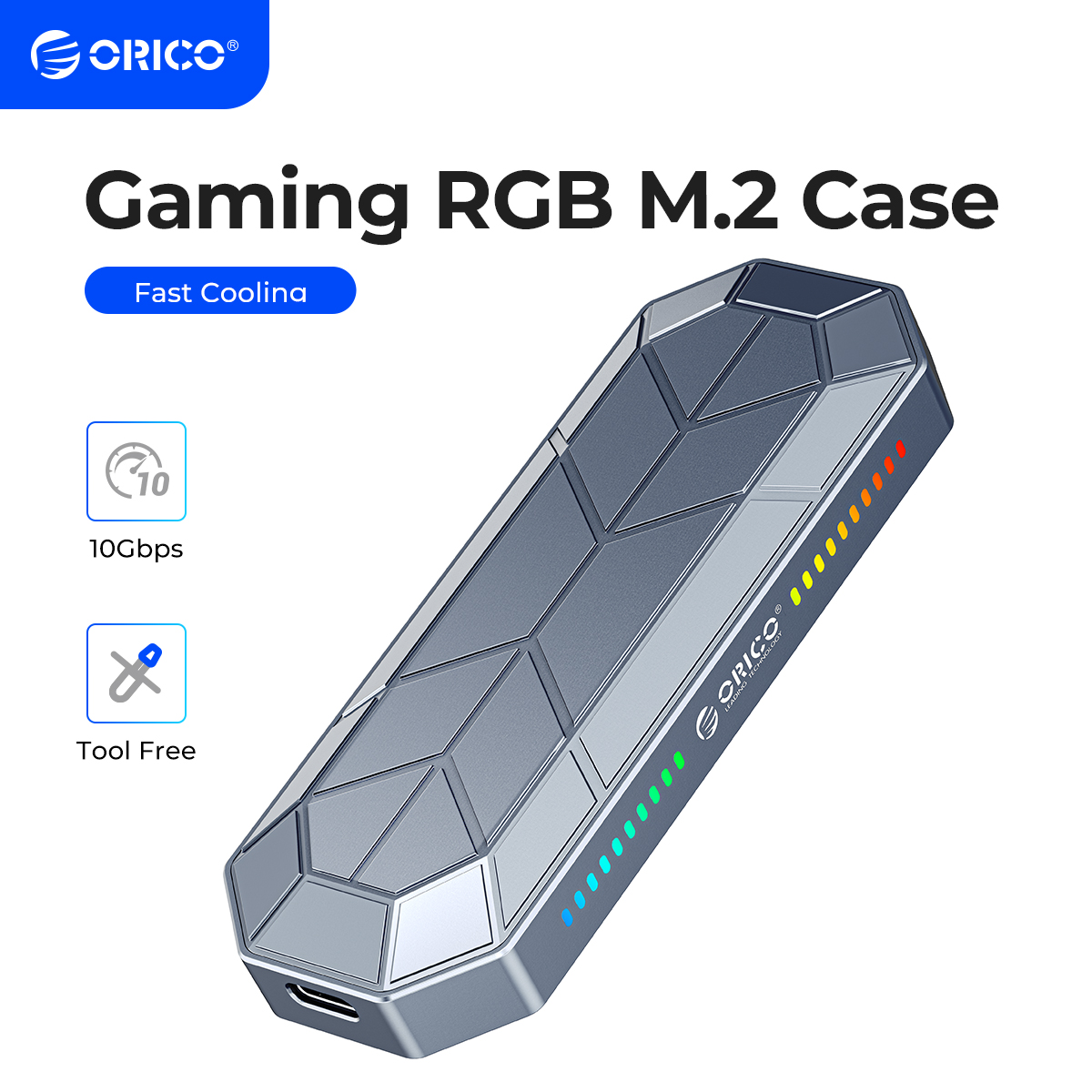 ORICO M2 SSDエンクロージャー M.2 NVMeソリッドステートドライブ