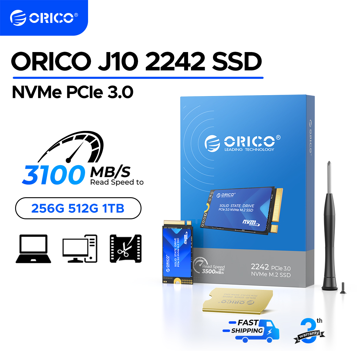 ORICO M.2 2242 1TB SSD NVMe PCIe3.0 Gen 3x4 내부