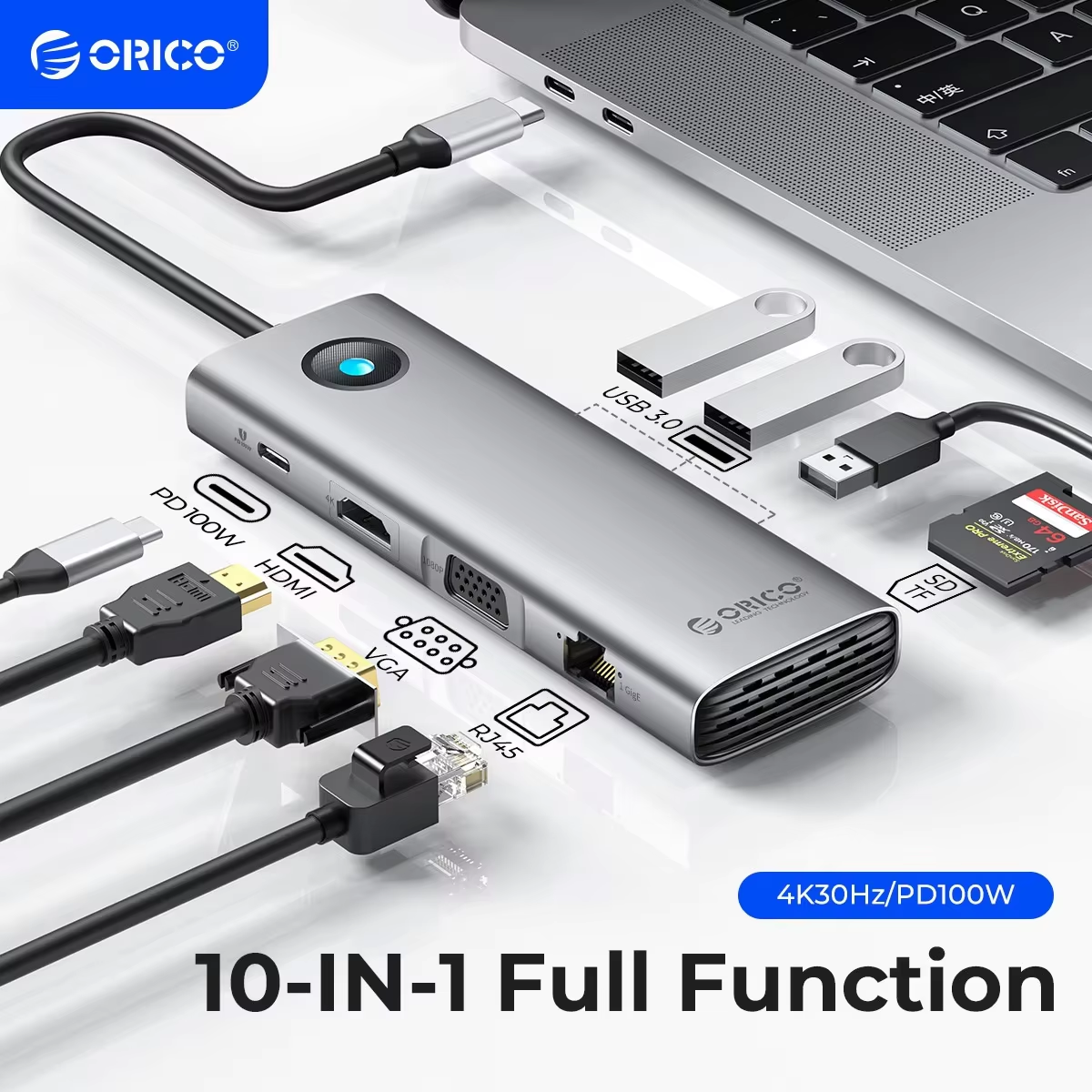 ORICO Docking Station Type C HUB to 4K60Hz