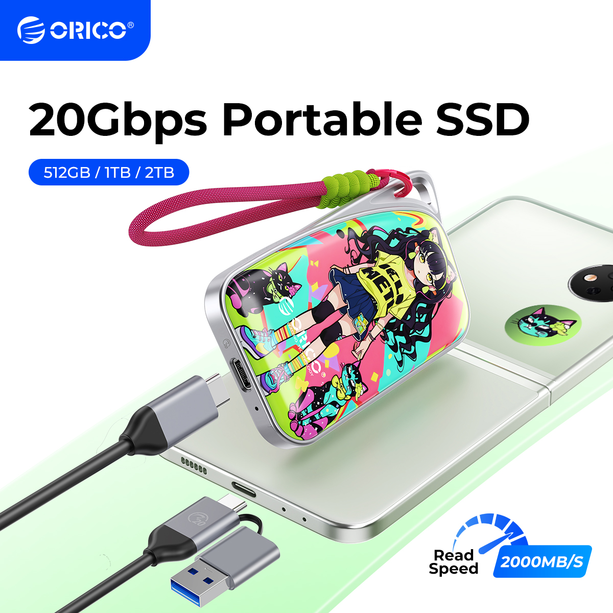 ORICO 20Gbps Portable Solid State Drive 2000MB/S