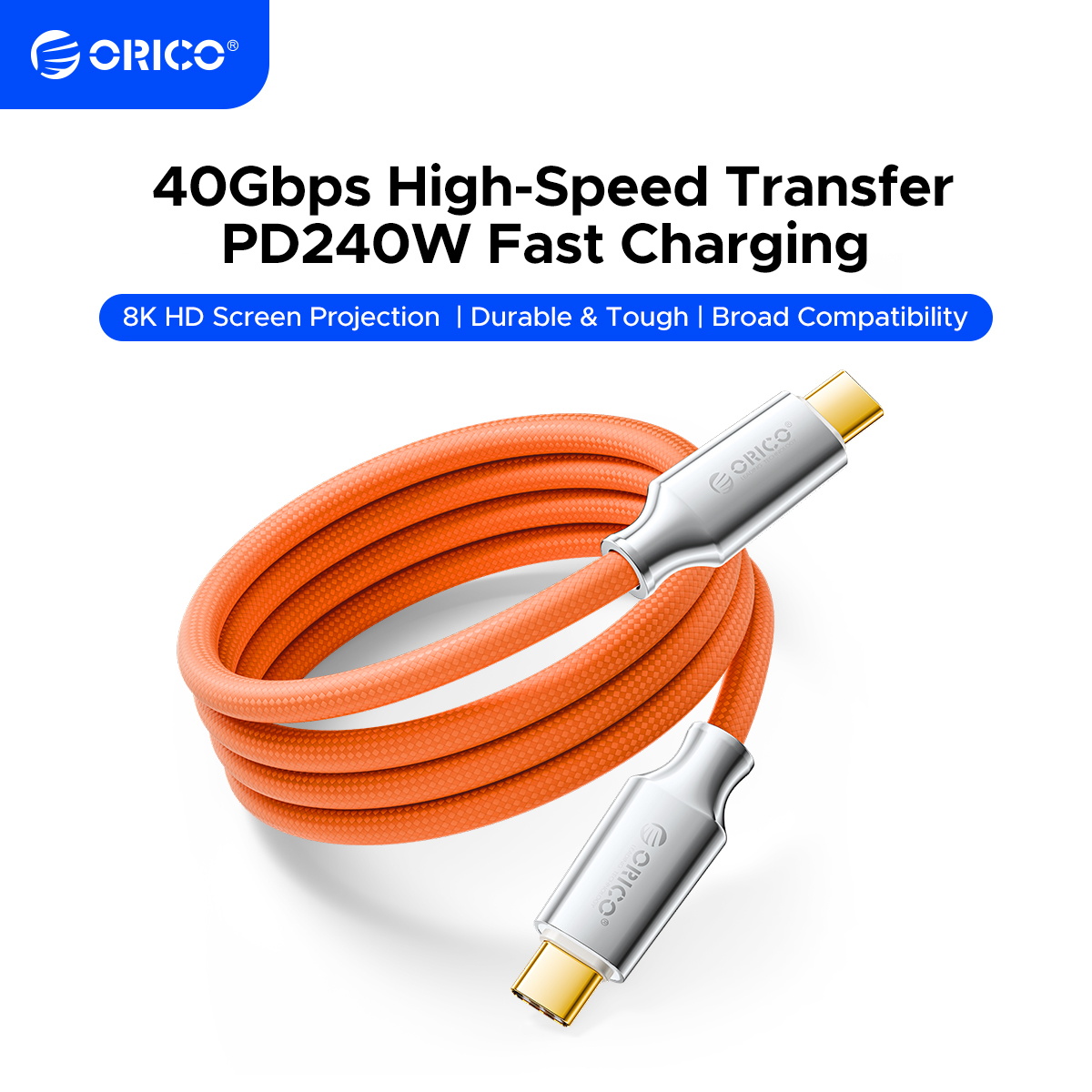 ORICO Thunderbolt 5 Compatible Cable 2M HD Video