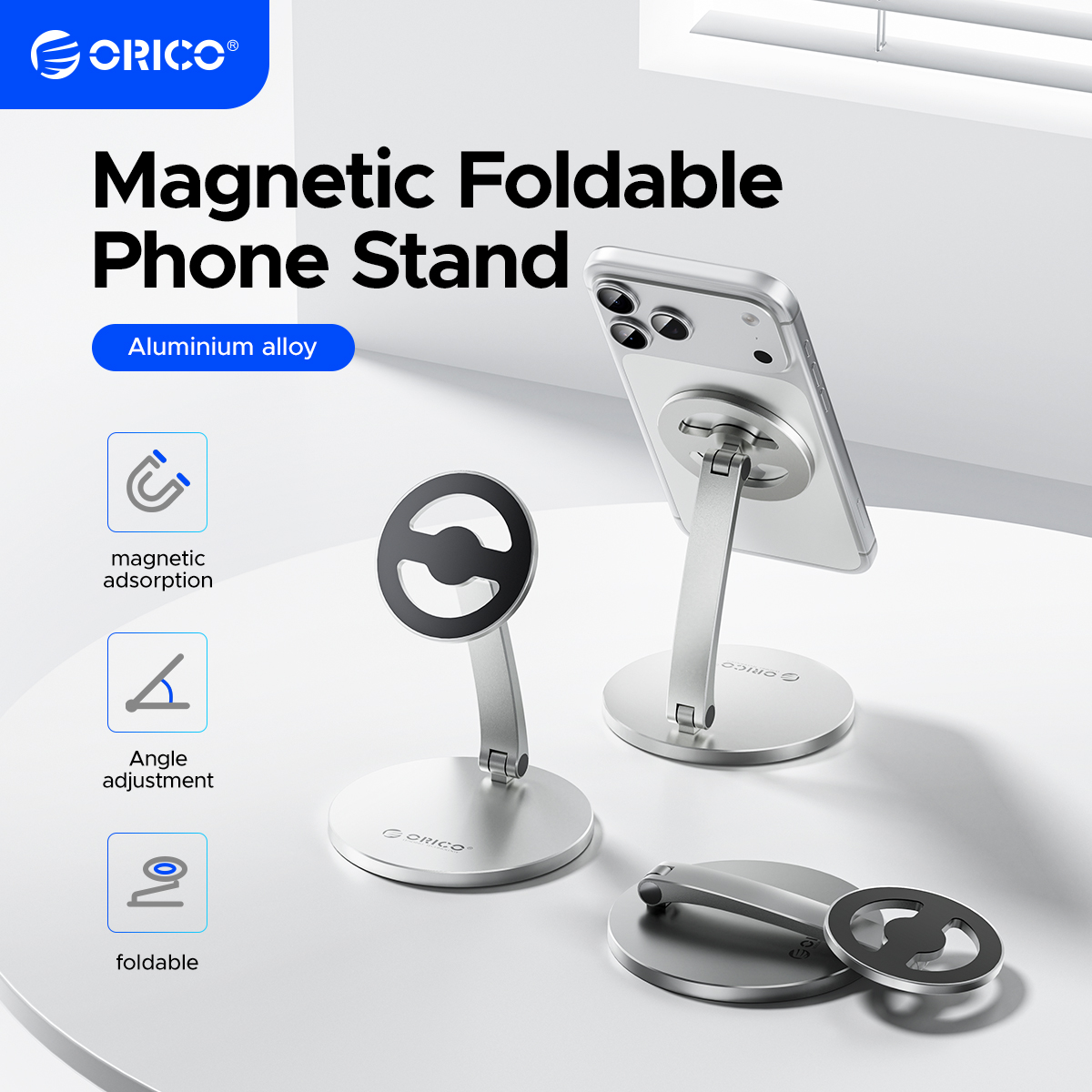 ORICO Magnetic Foldable Phone Stand with 360°