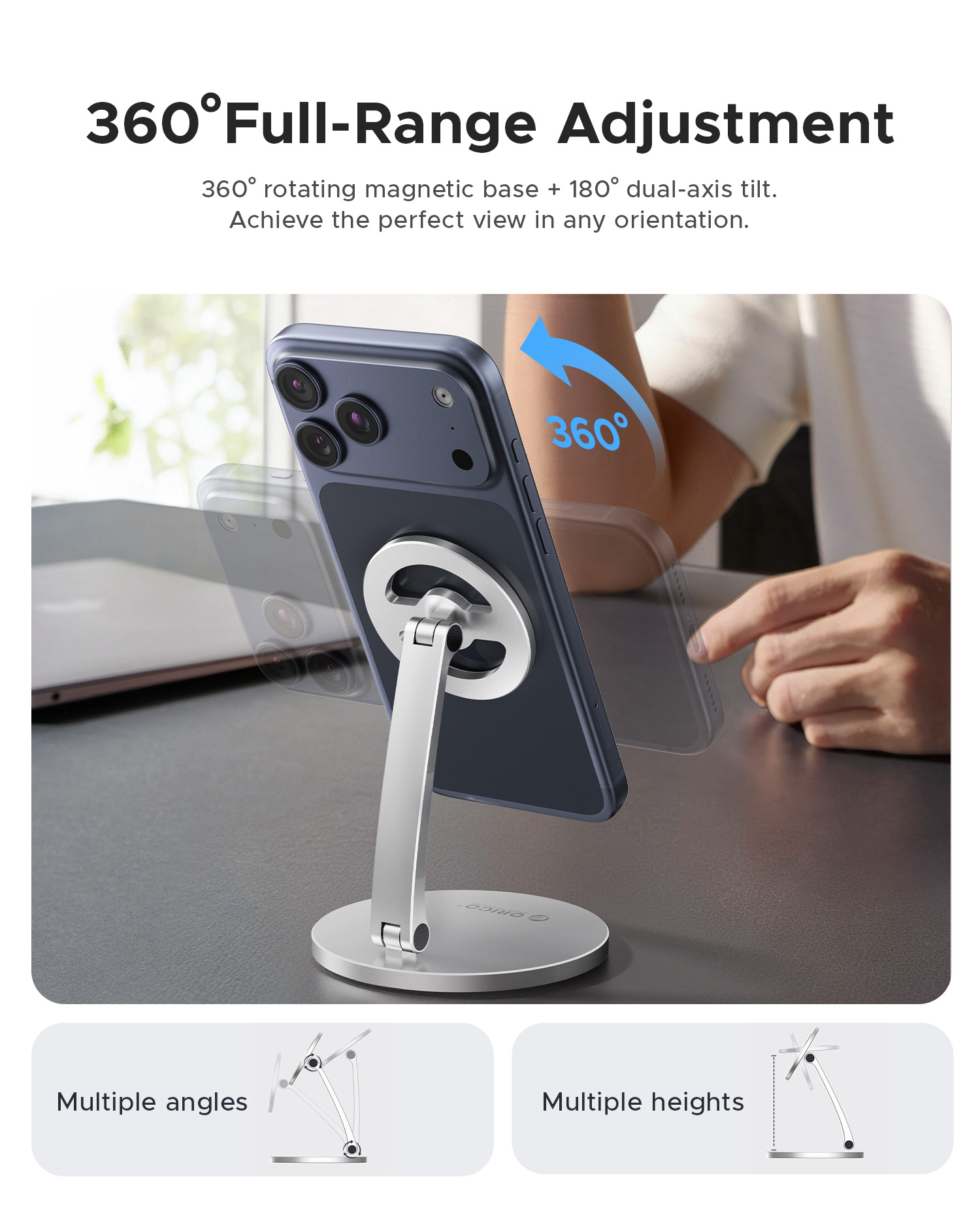 ORICO Magnetic Foldable Phone Stand with 360°