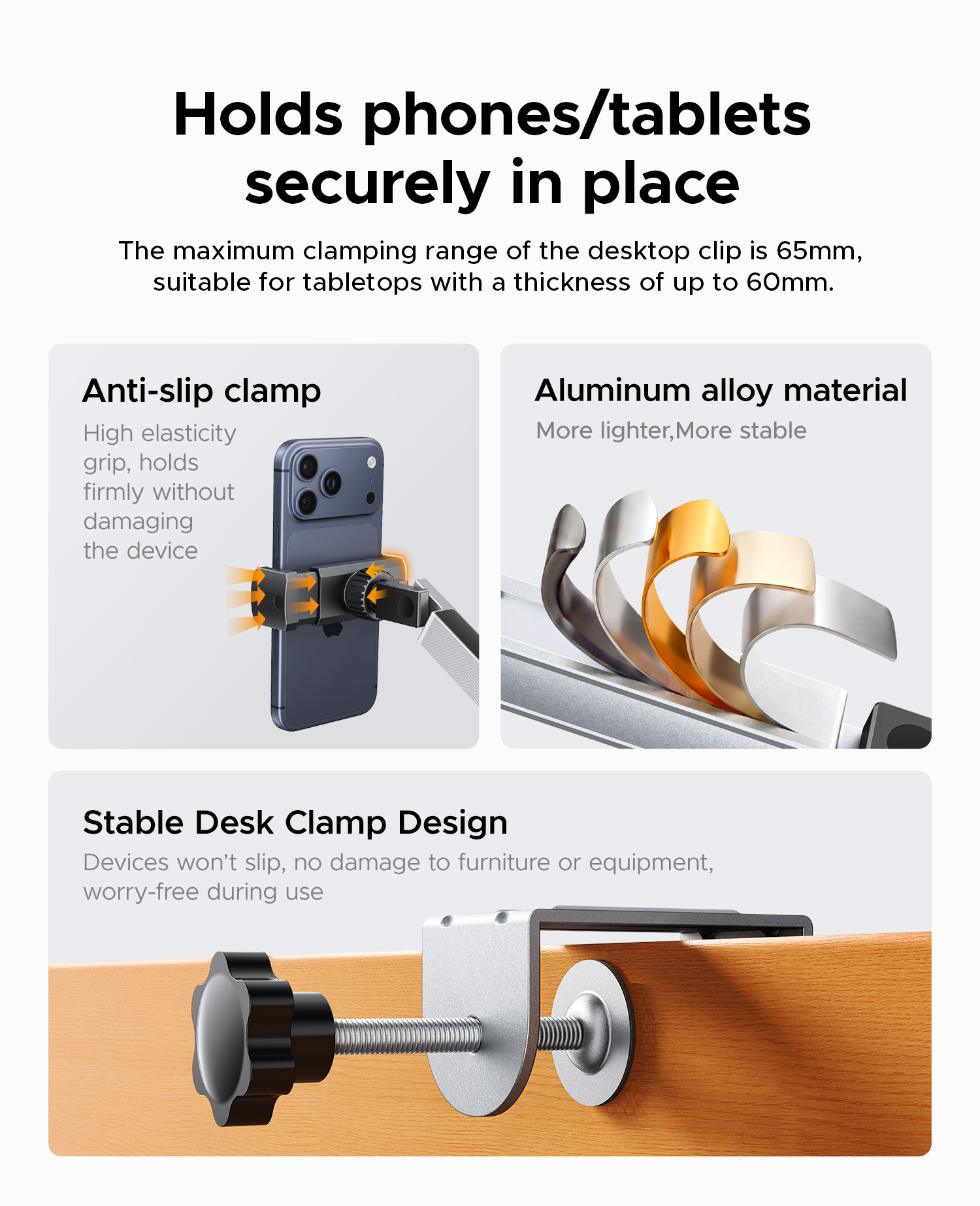 ORICO Clamp On Mechanical Arm Stand 360° Rotatable