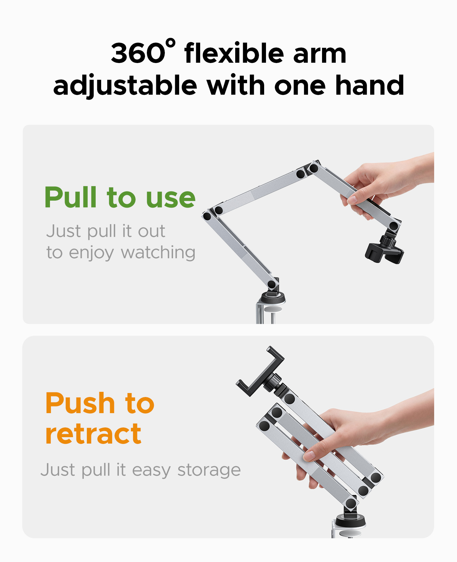 ORICO Clamp On Mechanical Arm Stand 360° Rotatable