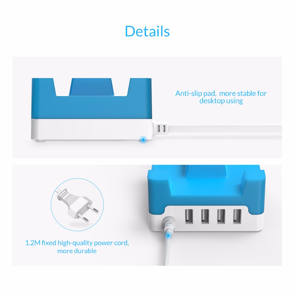 ORICO 4 USB Ports Desktop Charger 20W 2.4A Max
