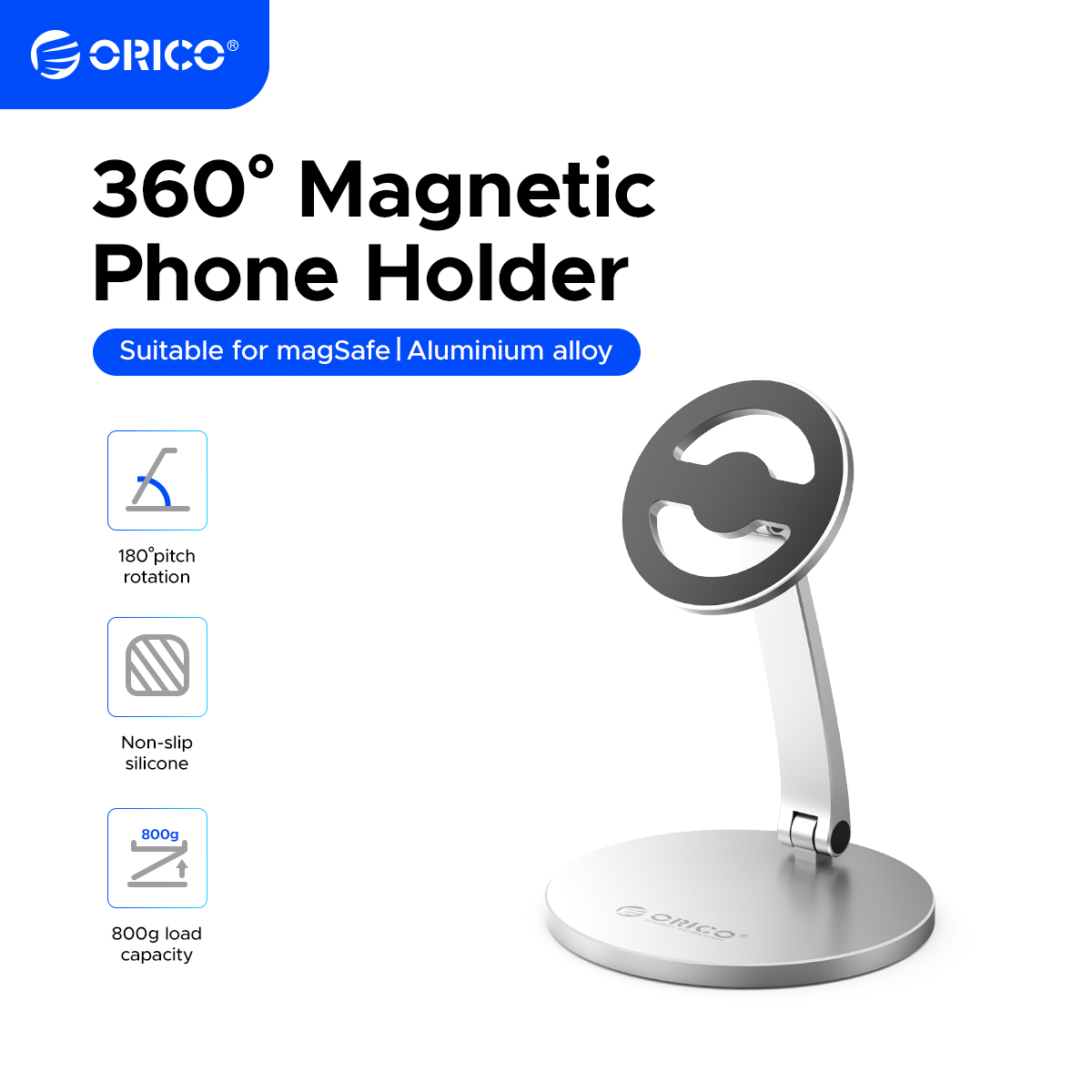ORICO Magnetic Foldable Phone Stand with 360°