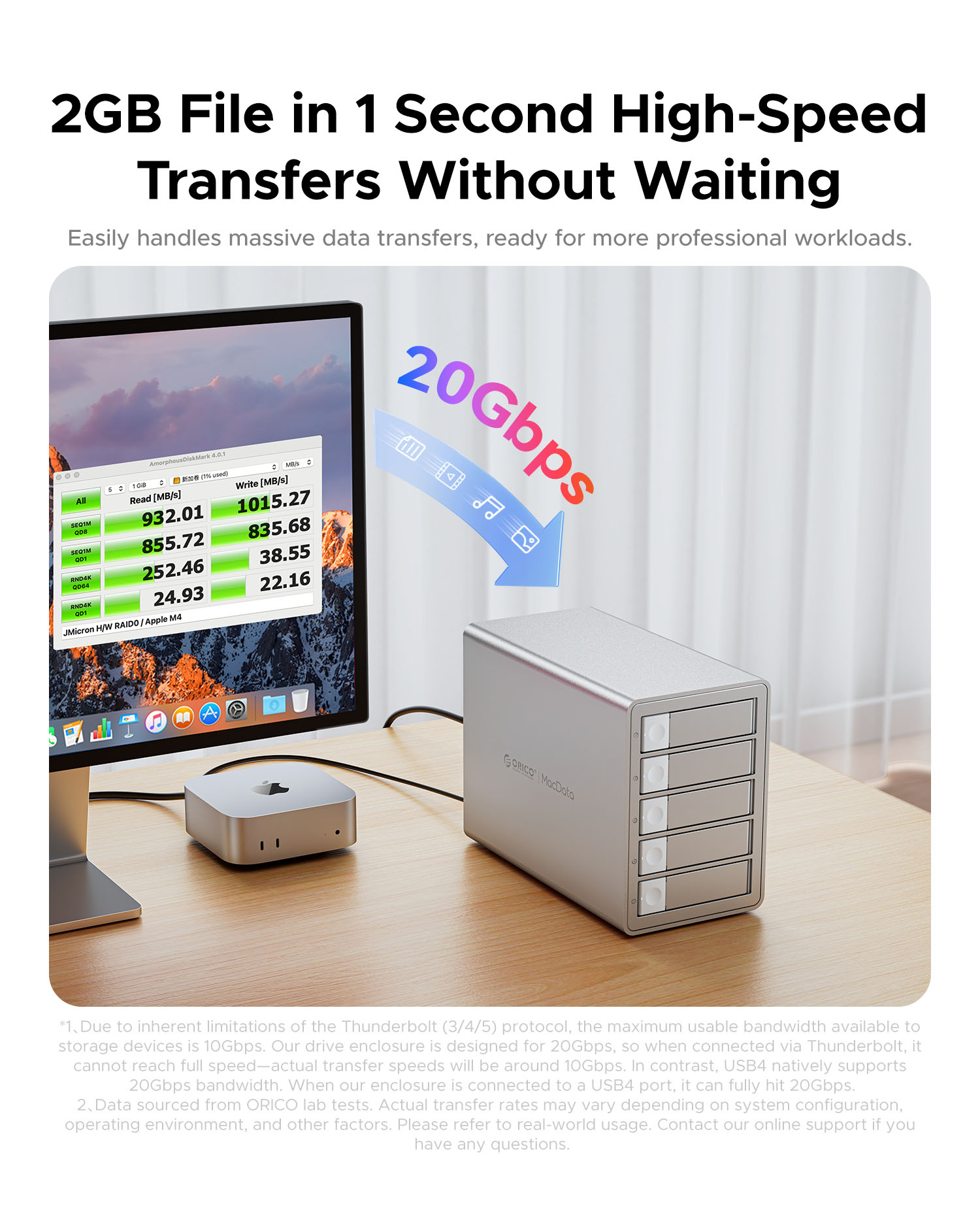 ORICO Daisy Chain Type C 20Gbps HDD Docking