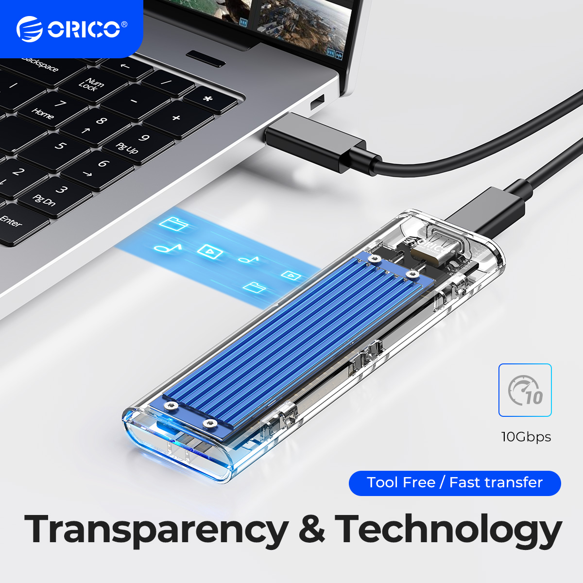 ORICO M2 SSD-kotelo NVME SATA SSD-kotelo työkaluvapaa