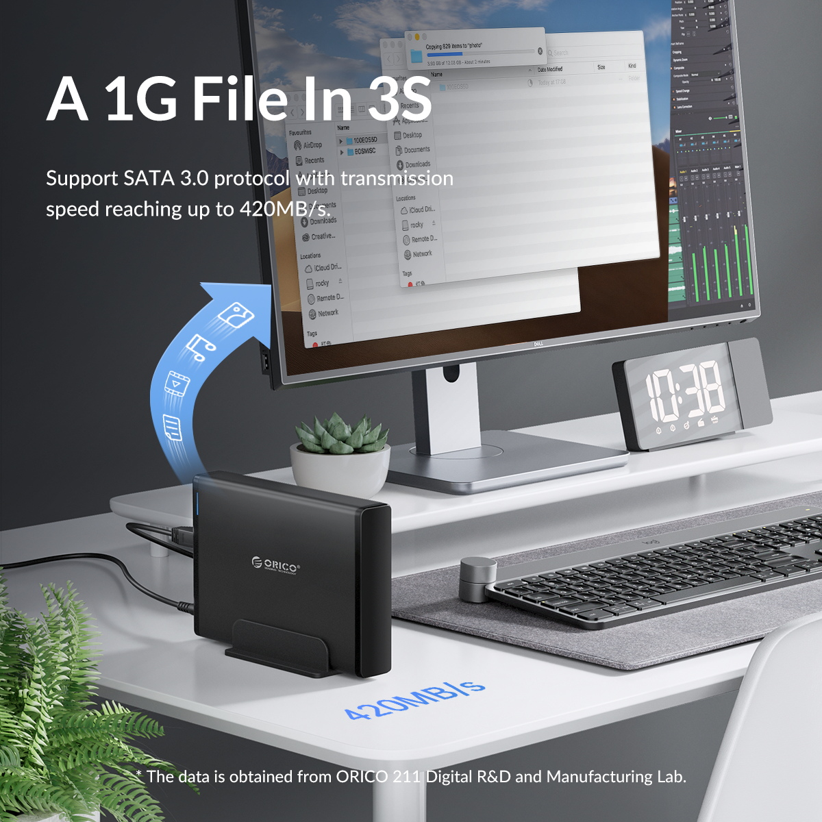 ORICO 3.5 inch HDD Case Type-C & USB3.0 Hard Drive