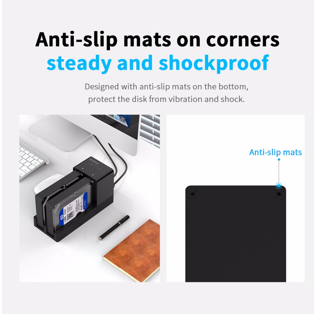 ORICO 2-bay HDD-dockingstation met offline kloonfunctie