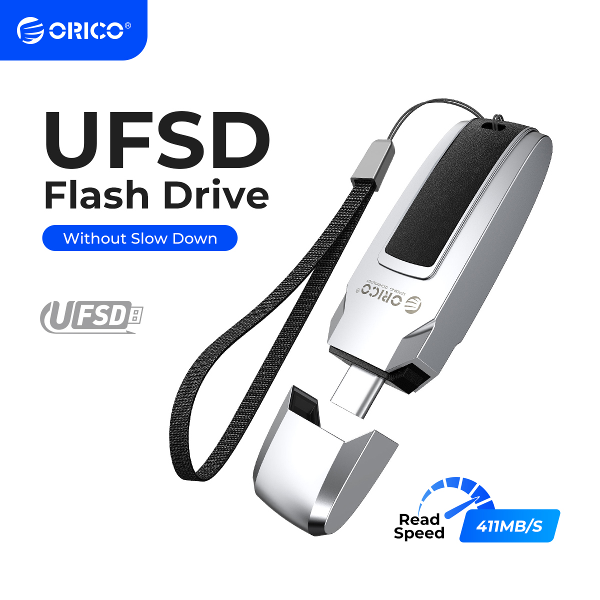 ORICO UFSD 411MB/S USB-minnepinne i metall og lær