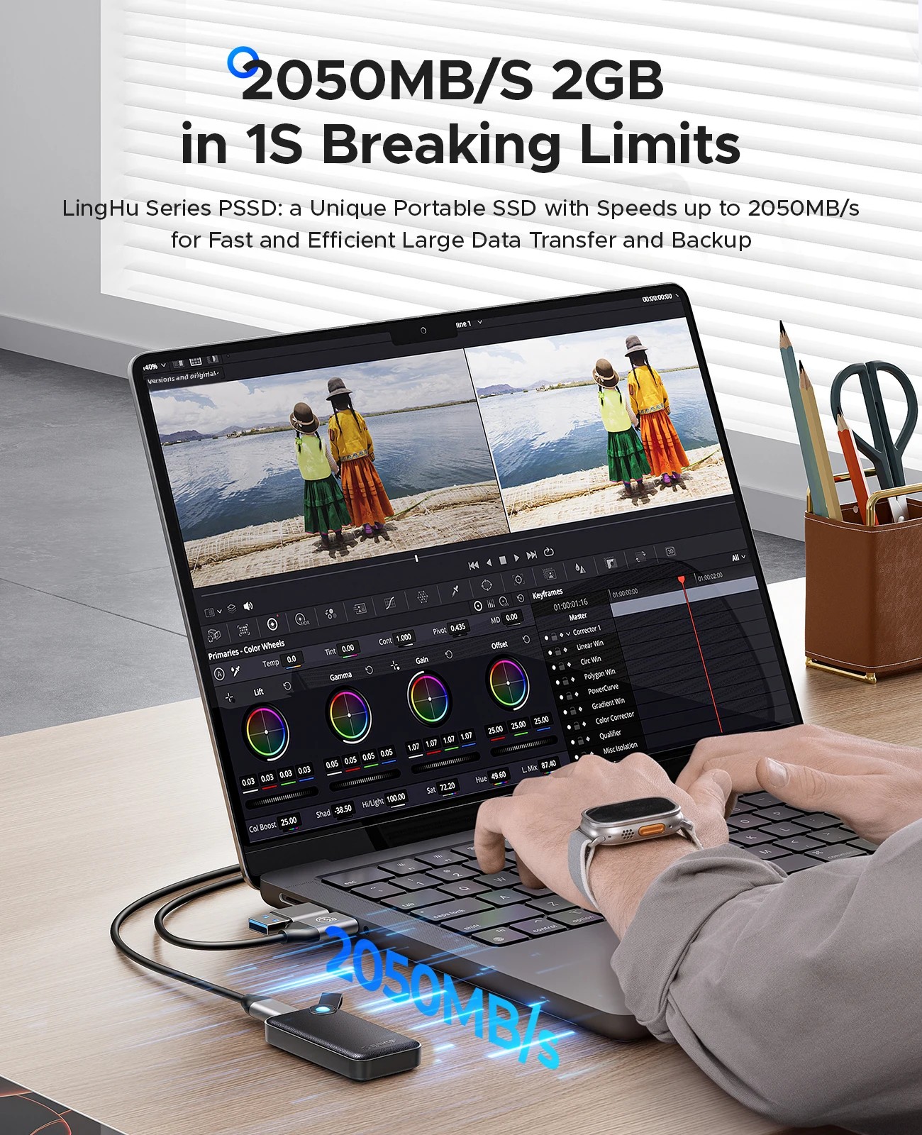 ORICO 2TB Portable SSD Up to 2000MB/s USB 3.2 Gen 2x2