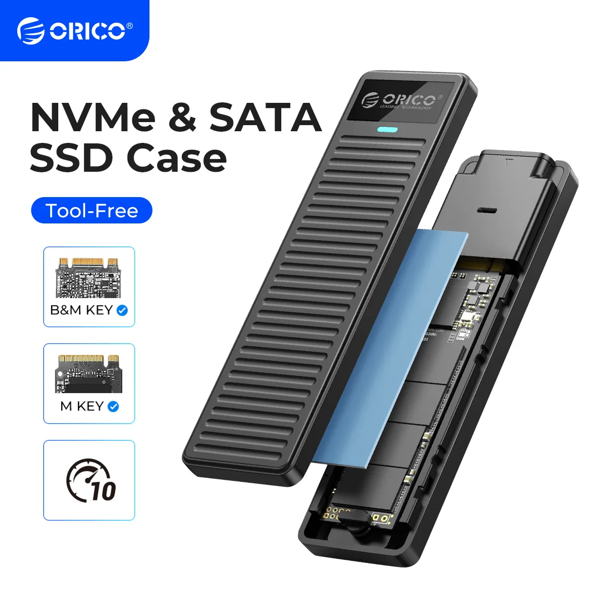 Ohišje za SSD ORICO M.2 NVMe 10 Gbps USB 3.2 Gen2 M2