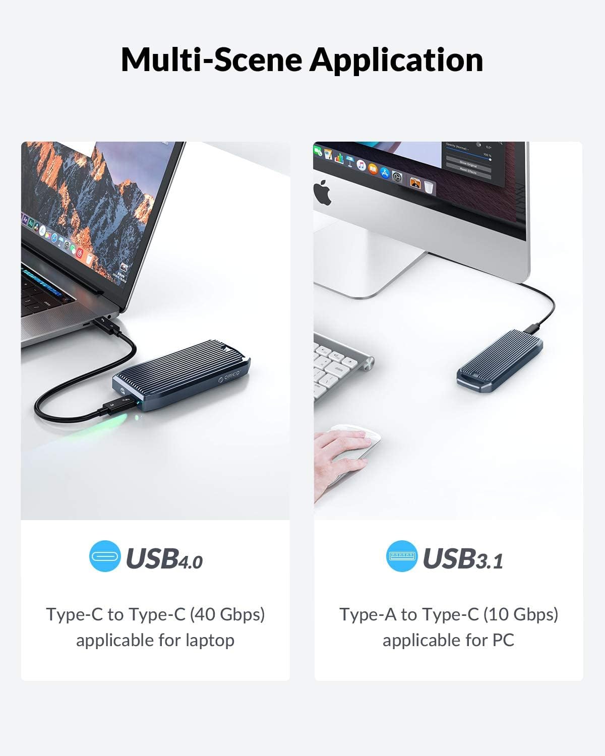 ORICO USB4 M.2 SSD Case 40Gbps M2 NVMe