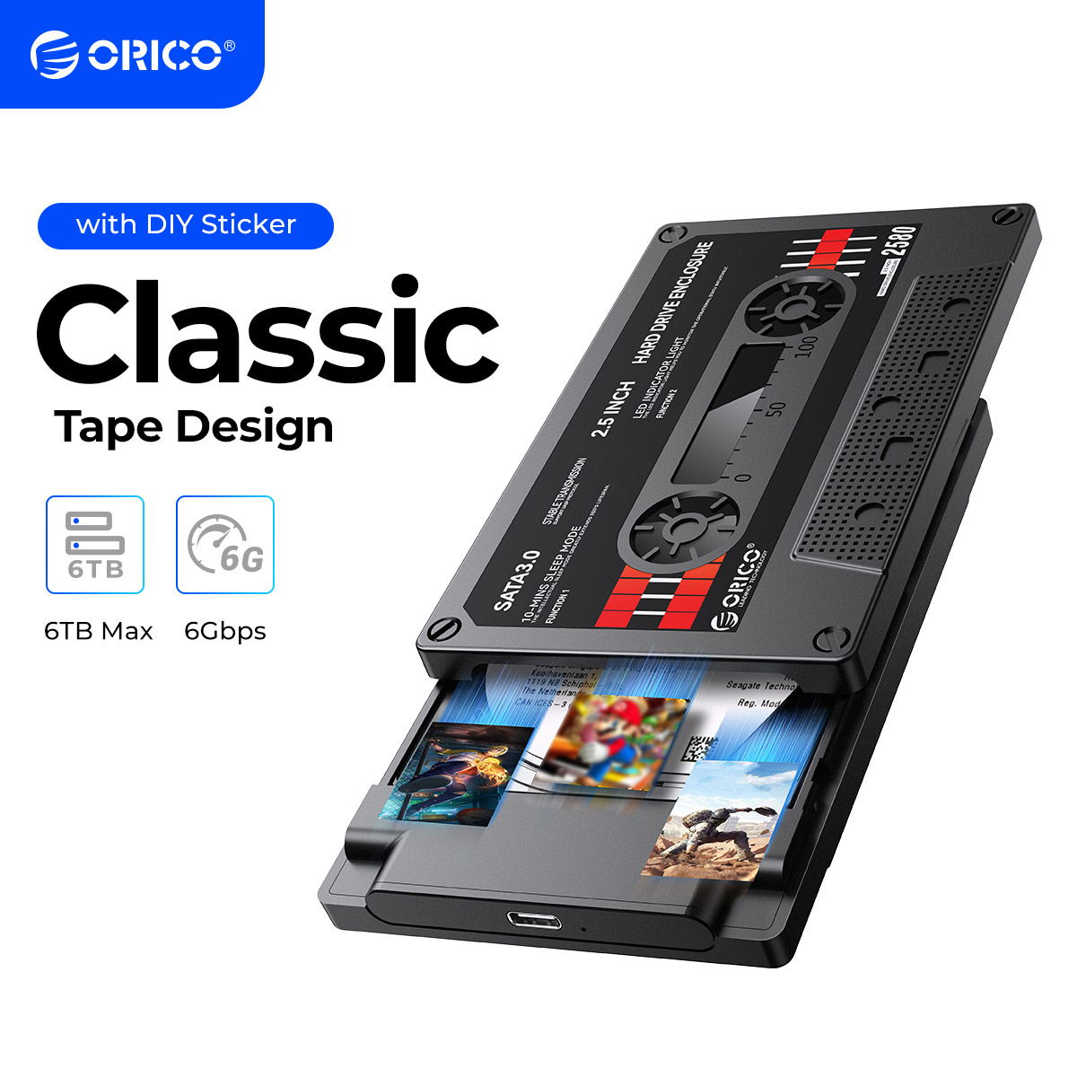 ORICO 2,5'' HDD-Gehäuse SATA zu USB 3.0 Externe