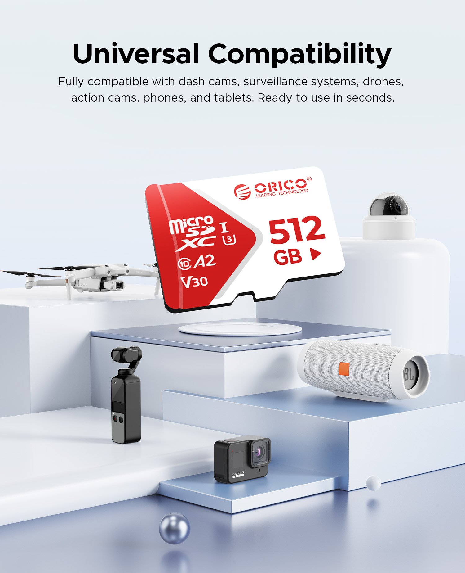 Scheda di memoria microSDXC ORICO Ultra fino a 180 MB/s