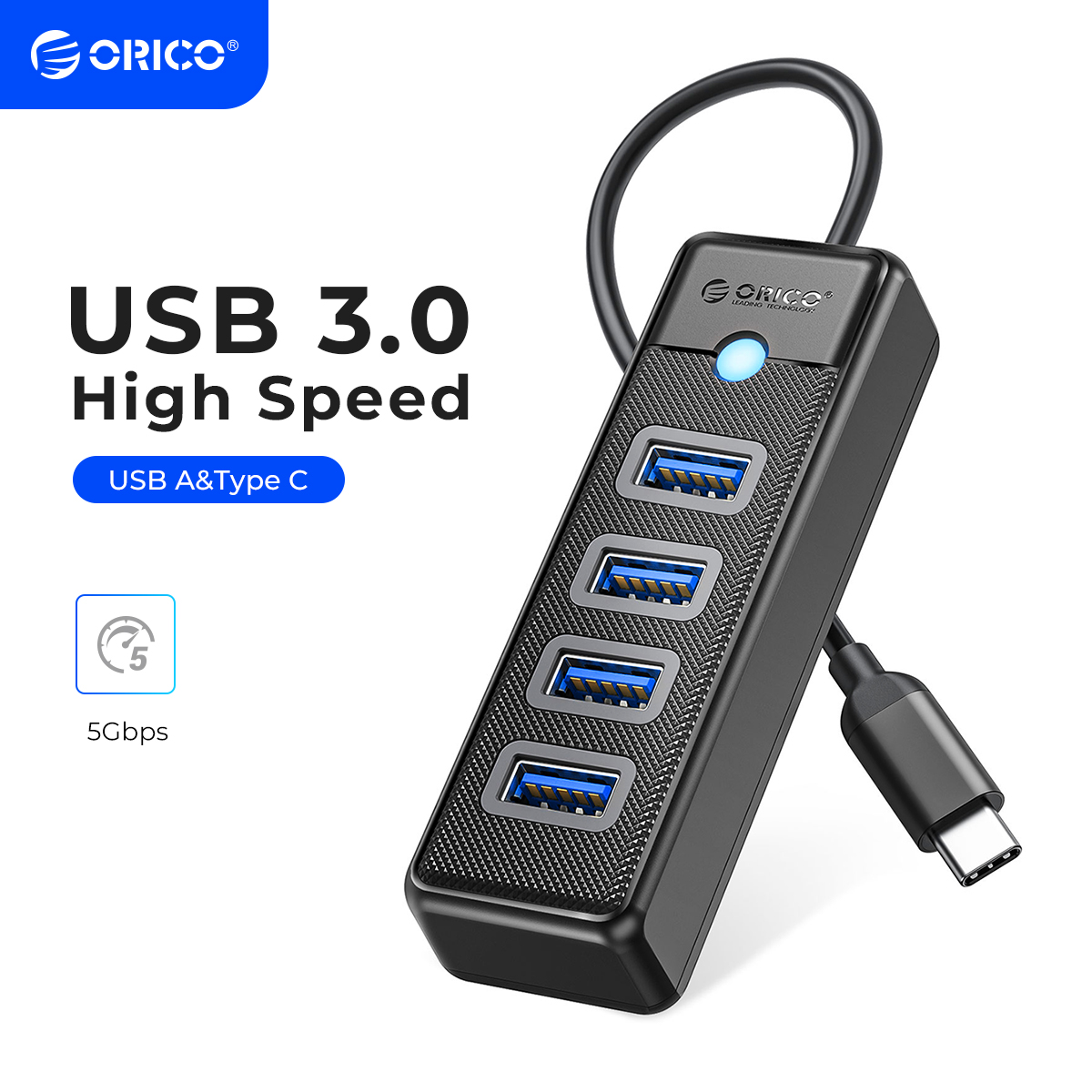 ORICO-Multi Type C Splitter 4 Ports USB 3.0 HUB 5Gbps