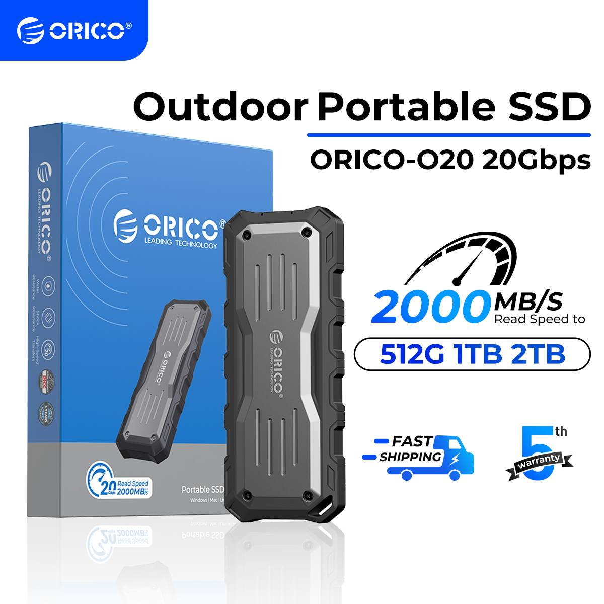ORICO Mecha SSD portátil de estado sólido externo de